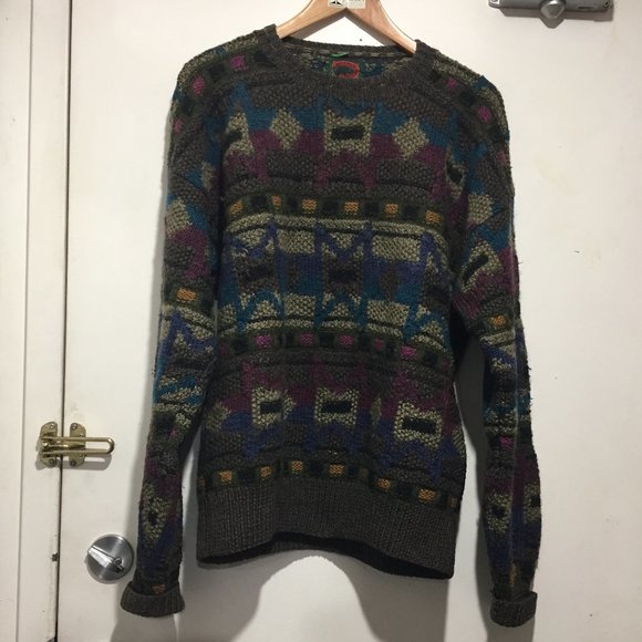 VINTAGE BOSTON TRADER'S KNITTED WOOL SWEATER SIZE L - Picture 4 of 10